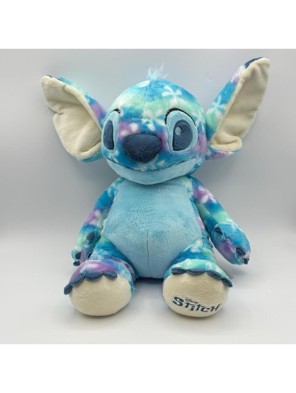 Build A Bear Stitch Blue Purple Floral Tie Dye Disney 15" Plush 2023 With Sound